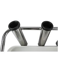 Bait Board Stainless Steel Frame with Sink and 4 Rod Holders