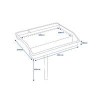 Bait Board Heavy Duty Small 450x370mm Rod Holder Mount