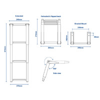 Ladder Above Platform Telescopic with Top Rail 3 Step