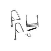 Above Platform Telescopic Folding Ladder with Hand Rails 4 Step