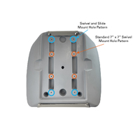 AD49R Moulded Boat Seat with Removable Grey Cushions