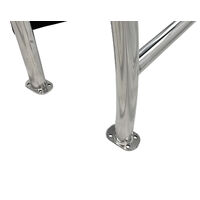 Leaning Post Seat Bench with Rod Holders