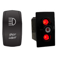 Rocker Switch with LED Laser Etched Cover Spot Light ON/OFF
