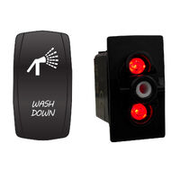 Rocker Switch with LED Laser Etched Cover Wash Down ON/OFF