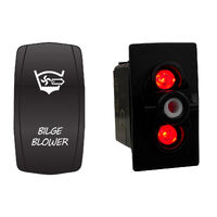 Rocker Switch with LED Laser Etched Cover Bilge Blower ON/OFF