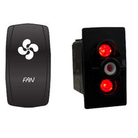 Rocker Switch with LED Laser Etched Cover Fan ON/OFF