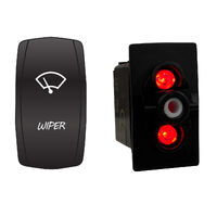Rocker Switch with LED Laser Etched Cover Wiper ON/OFF
