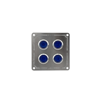 Stainless Steel Switch Panels with Blue LED On/Off Switches