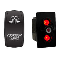 Rocker Switch with LED Laser Etched Cover Courtesy Lights ON/OFF