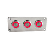 Stainless Steel Strip Switch Panels with Red LED On/Off Push Button Switches