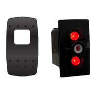 Rocker Switch with Blank Ribbed Square LED (Type C) Cover ON/OFF