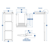 Under Platform Telescopic Ladder with Locking Bracket