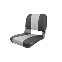 SS48 Padded Folding Boat Seat - Dark Blue/Off-White