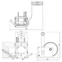 Atlantic Marine Trailer Winch 550kg 3:1