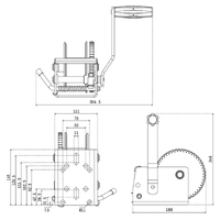 Atlantic Marine Trailer Winch 725kg 5:1