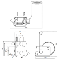 Atlantic Marine Trailer Winch 775kg 5:1/1:1