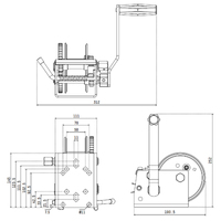 Atlantic Marine Trailer Winch 1135kg 10:1/5:1/1:1