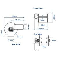 Viper Onyx Series Micro Drum Anchor Winch Bundle