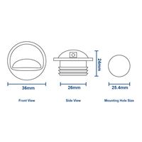 Narva LED Chrome Finish Step Light