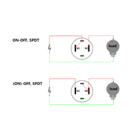 Water Resistant Stainless Steel Push Button Switch with Ring LED 15A 12/24V