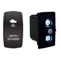 Rocker Switch with LED Laser Etched Cover Depth Sounder ON/OFF