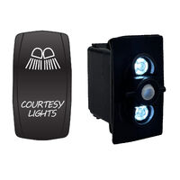Rocker Switch with LED Laser Etched Cover Courtesy Lights ON/OFF