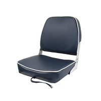 SC40 Folding Padded Boat Seat - Dark Grey/Mid Grey Piping