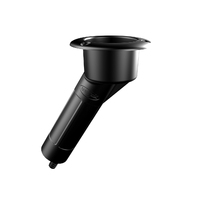 Beerocket Rod and Cup Holder with Round Head Black Plastic