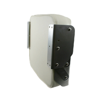 Flip-Up Folding Jump Boat Seat Off-White with Black Piping & Powder Coated Hinges