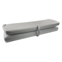 S90 Double Folding Bench Boat Seat - Mid Grey/Dark Grey Piping