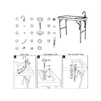 Portable Camping Table with Sink and Faucet