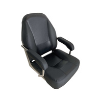 Mojo Deluxe Stainless Steel Helm Boat Seat Off-White