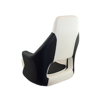 MB70 Helm Boat Seat with Flip Up Bolster Off-White / Dark Blue