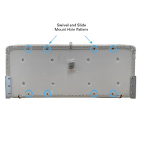 S90 Double Folding Bench Boat Seat - Mid Grey/Dark Grey Piping