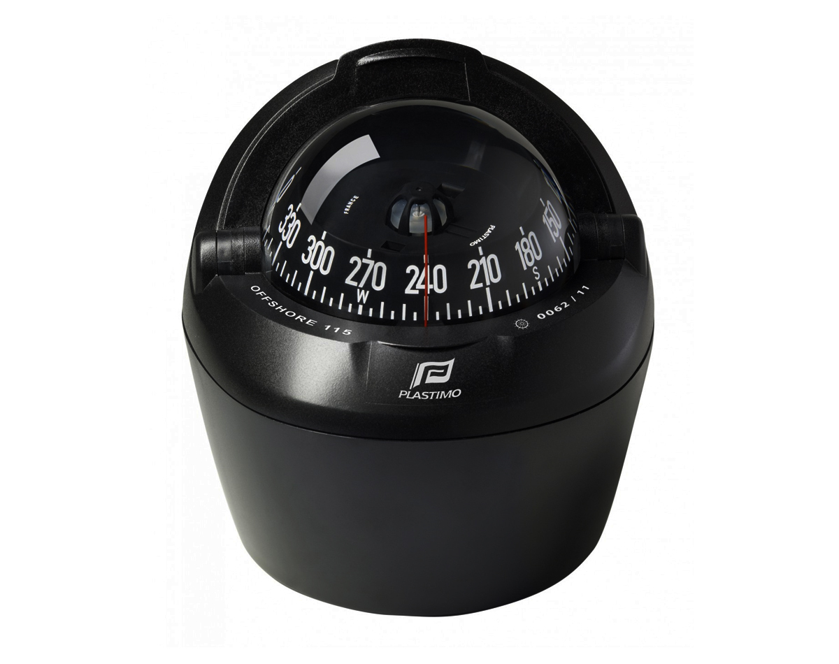 Offshore 115 Compass Black with optional binnacle for pedestal mount (sold separately)