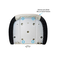MB70 Helm Boat Seat with Flip Up Bolster Off-White / Dark Blue