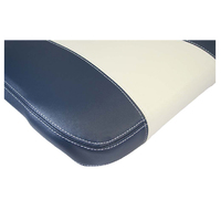 SS48 Padded Folding Boat Seat - Dark Blue/Off-White