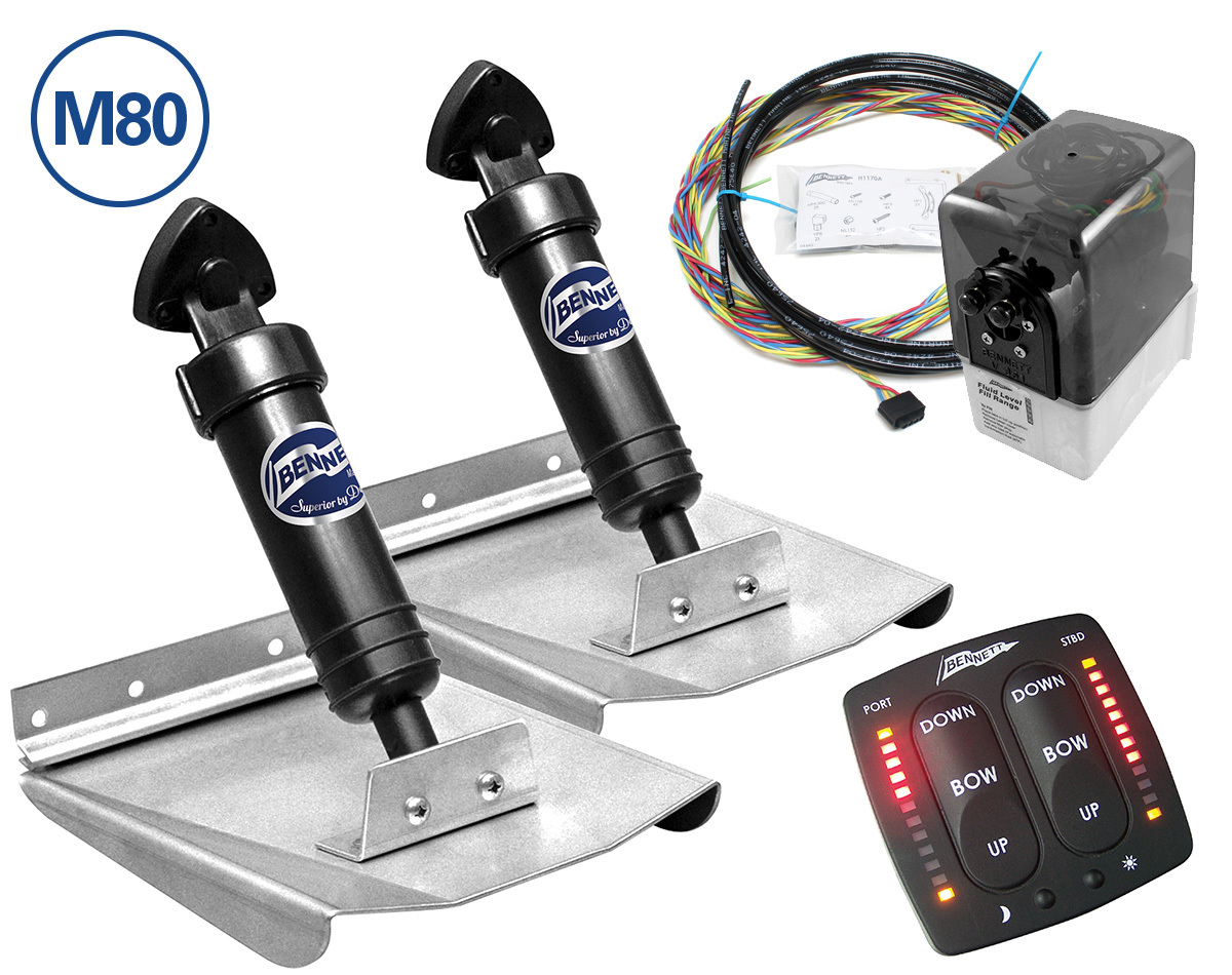 Marine Sport Hydraulic Trim Tab Complete System with Electric