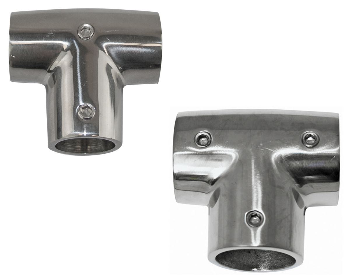 Rail Fitting Tee 316 Grade Stainless Steel 90deg - Boat Accessories  Australia