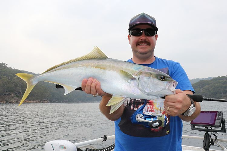 Chris Brown in NSW with 77cm kingfish