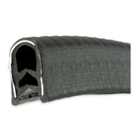 PVC Pinch Weld Edge Trim SS Insert 1.5-3.5mm x 50m Black