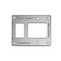 Switch Panel Faceplate for Rocker Switch & Circuit Breaker Stainless Steel