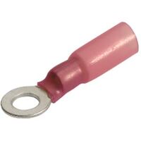 Ring Terminal Adhesive Lined Red 2.5-3mm Wire 4.3mm Tab (50pk)