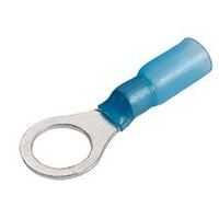 Ring Terminal Adhesive Lined Blue 4mm Wire 8.4mm Tab (50pk)