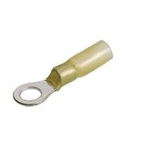 Ring Terminal Adhesive Lined Yellow 5-6mm Wire 6.3mm Tab (50pk)