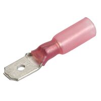 Blade Terminal Adhesive Lined Male Red 2.5-3mm (50pk)