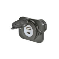 Narva Heavy Duty Dual USB-A & USB-C Socket with Dust Proof Cap