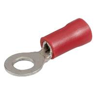 Ring Terminal Red 2.5-3mm Wire 4.3mm Tab (100pk)