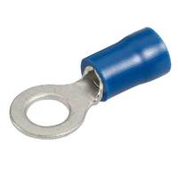 Ring Terminal Blue 4mm Wire 5mm Tab (100pk)