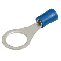 Ring Terminal Blue 4mm Wire 9.5mm Tab (100pk)